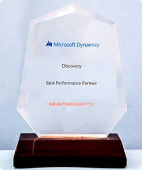 Award Microsoft Dynamics 2014 Best Performance Partner