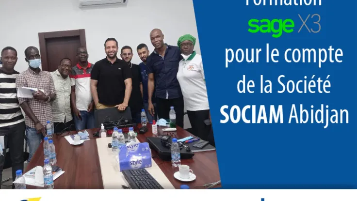 Session de formation Sage X3 pour le compte de notre client Ivoirien SOCIAM